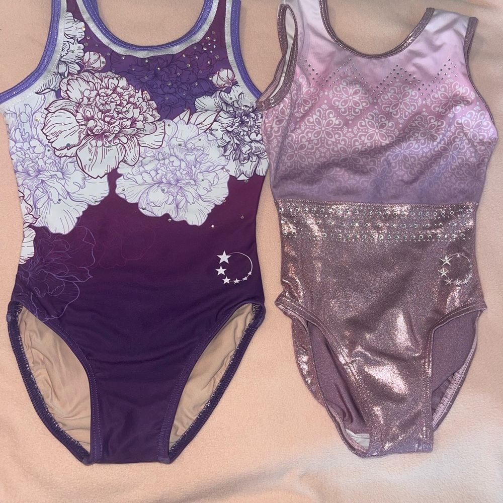 Purple and Pink Kids' Gymnastics Leotards